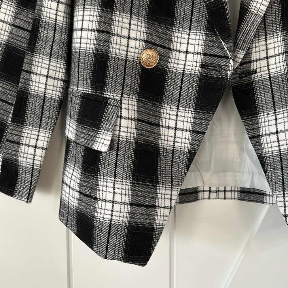 Attitude Unknown Metallic Button Solid Ponte Blazer - Picture 8 of 12